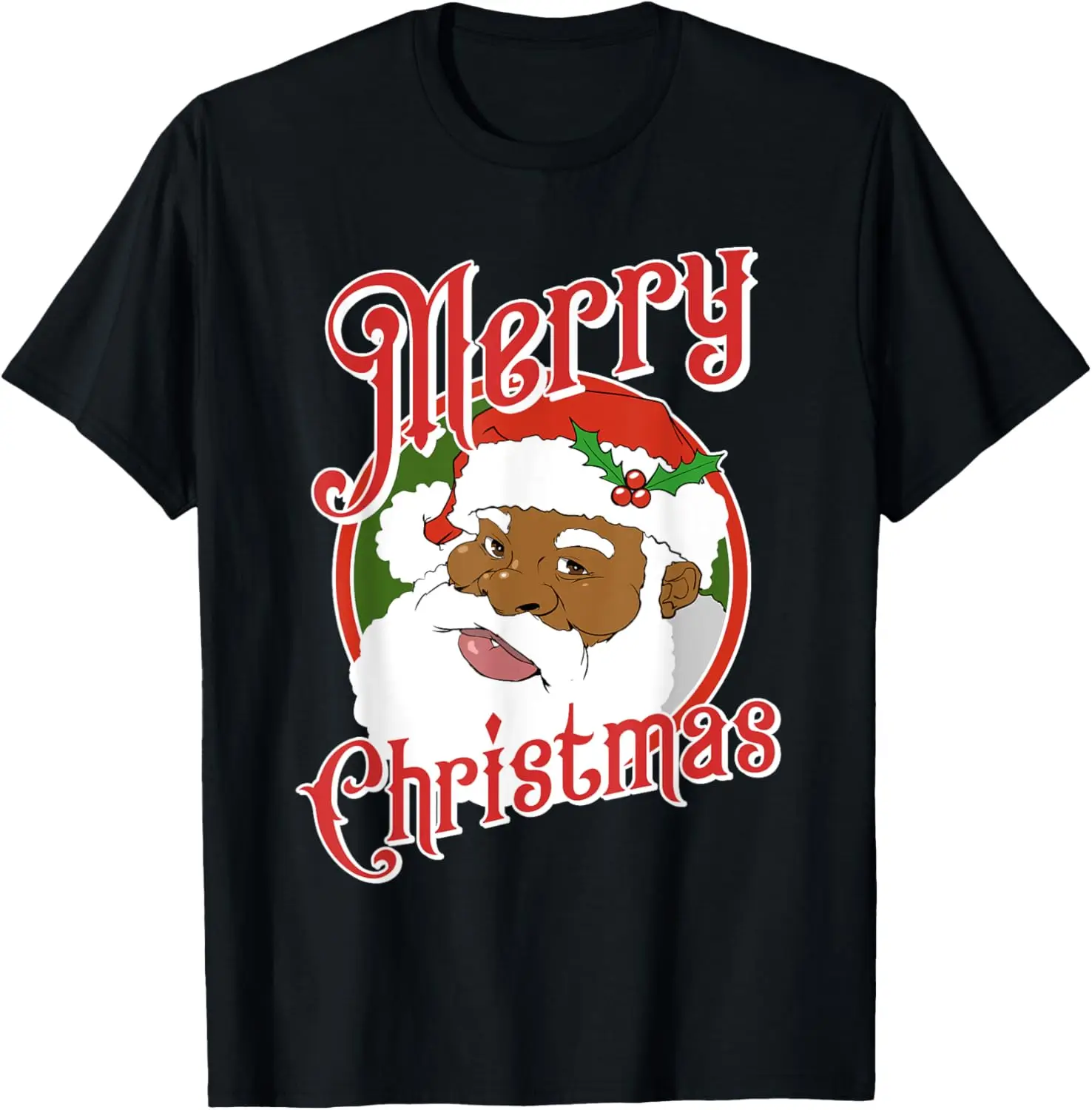 

Black Merry Christmas Santa Claus T-Shirt