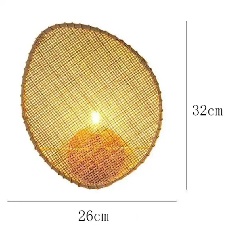 AB13-الرجعية الروطان الجدار مصباح خمر نمط حبل نسج الجدار الخفيفة لفندق مطعم متجر غرفة نوم غرفة المعيشة زينة السرير #6