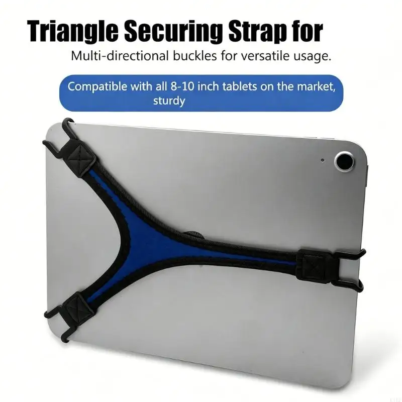 Adjustable Tablet Hand Straps Soft Silicone Materials For Reading And Working With Ergonomic Triangle Support K1KF