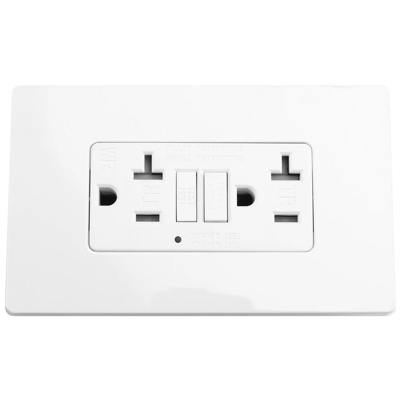 

GFCI Outlets 20 Amp, Outdoor Weather Proof (WR), Ground Fault Circuit Interrupter, Screwless Wallplate Included