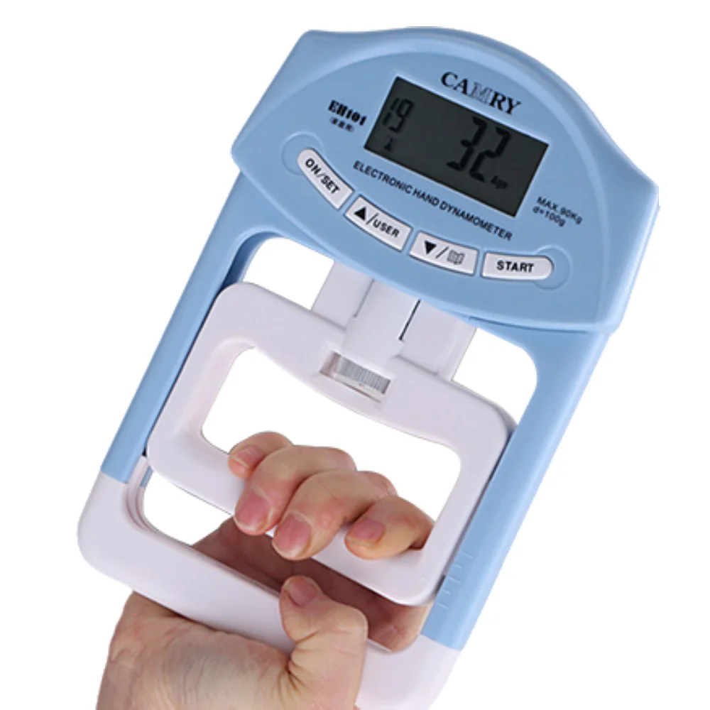 Hand Dynamometer Grip Strength Trainer Digital Hand Grip Strength Tester Hand Grip Training Gauge 265Lbs/120 Kgs,Without Battery