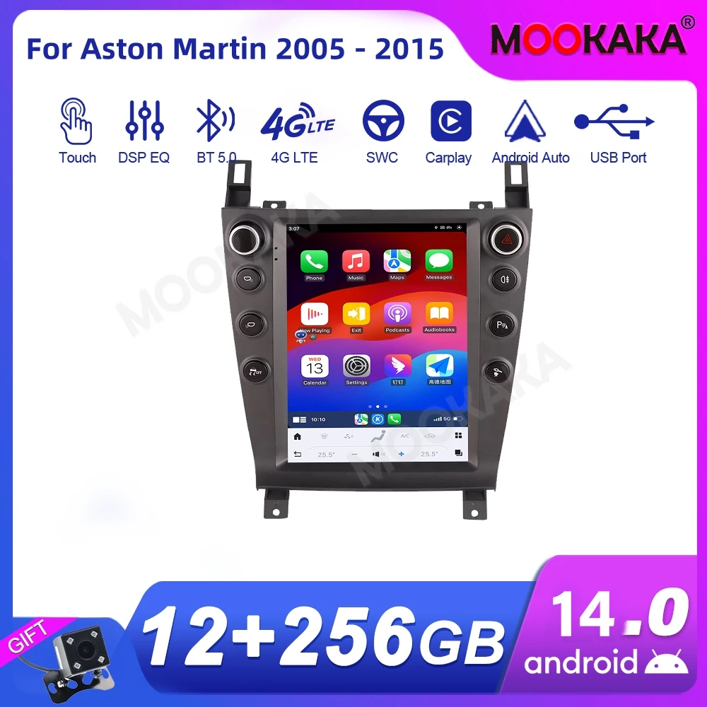 

For Aston Martin 2005 - 2015 Car Radio Multimedia Player Wireless Carplay Android Auto Autoradio Stereo GPS Navi Head Unit WiFi