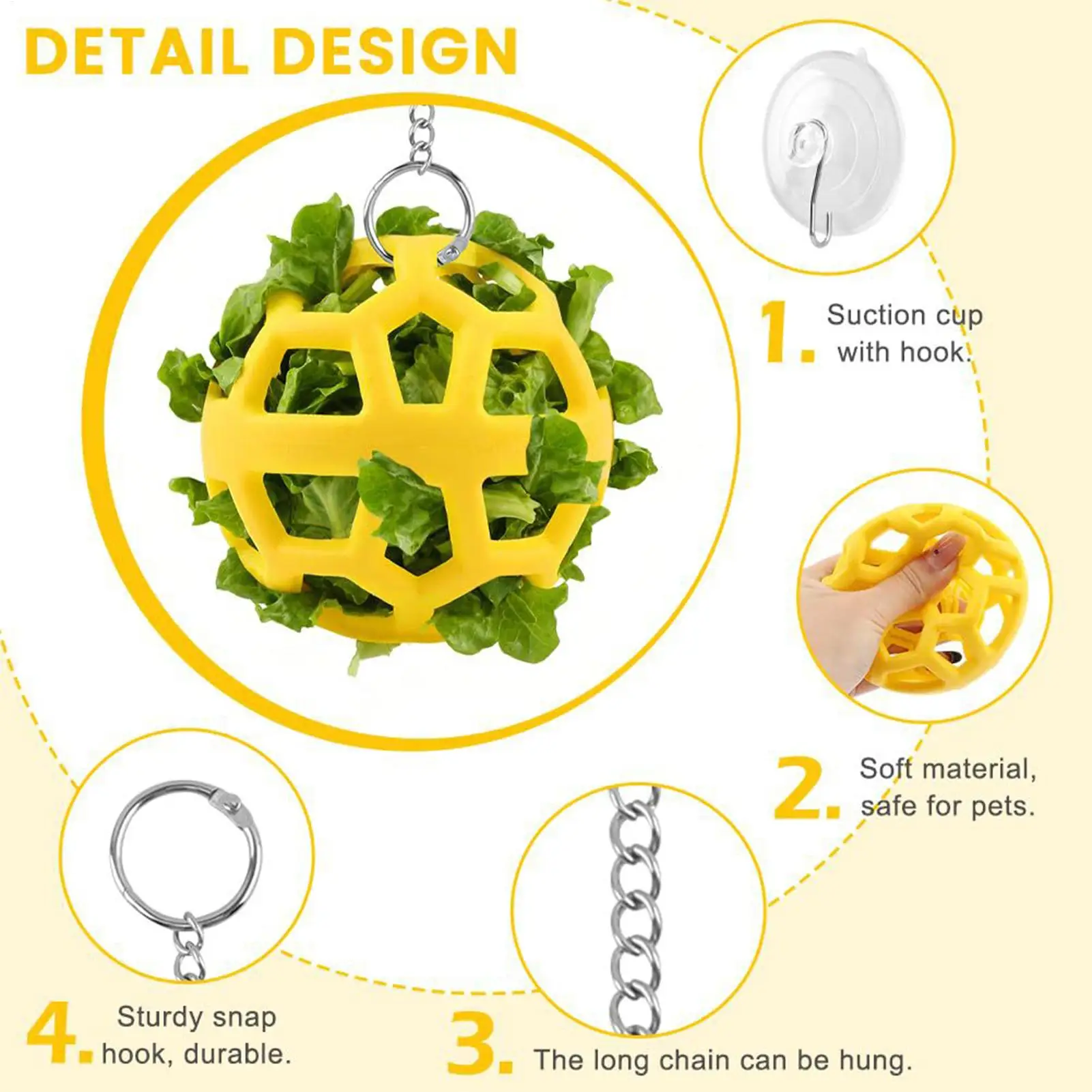 Suction Cup Gecko Bell Ball Bearded Dragon Toys Interactive Lizard Feed Ball for Keepers Pet Parents Animal Lovers Terrarium view 5