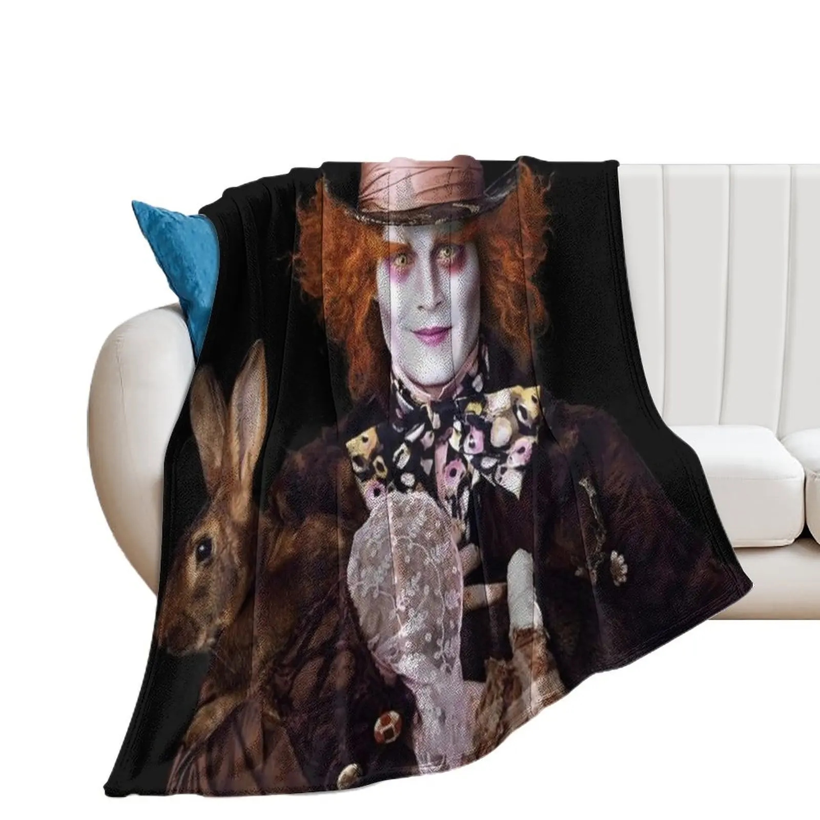 mad hatter Throw Blanket wednesday Picnic Multi-Purpose Luxury Brand Blankets