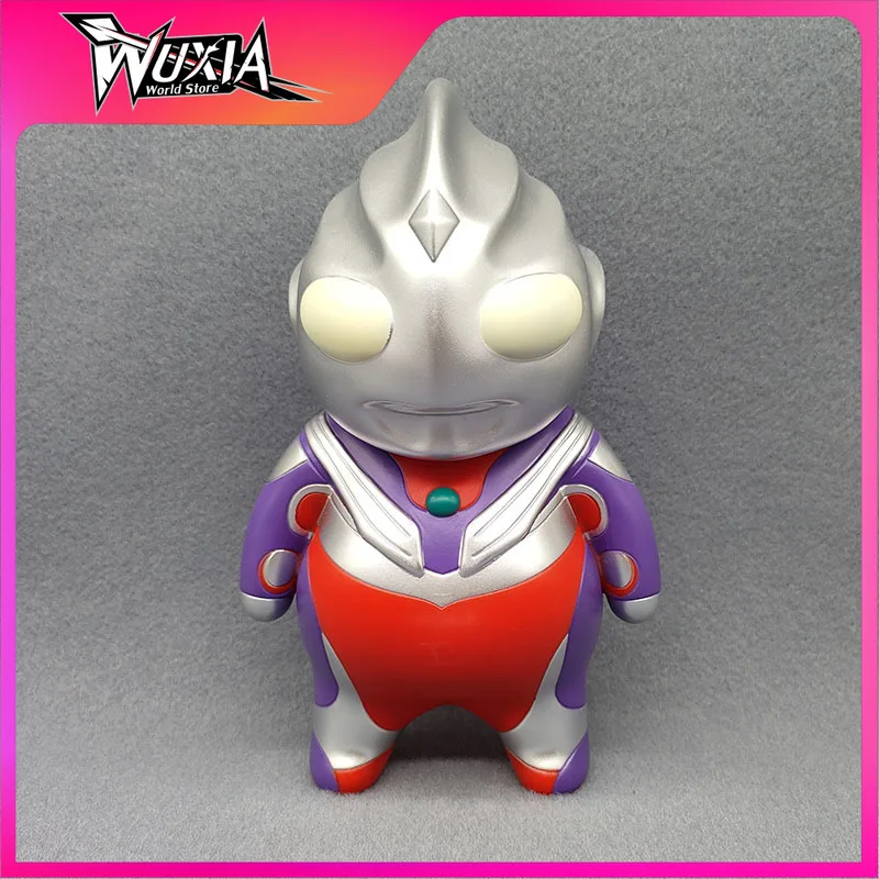 Ultraman Tiga Action Figure 25cm Gain Weight Fat House Q Version Kawaii Anime Figure Ornaments Collect Model Toy for Kids Gifts