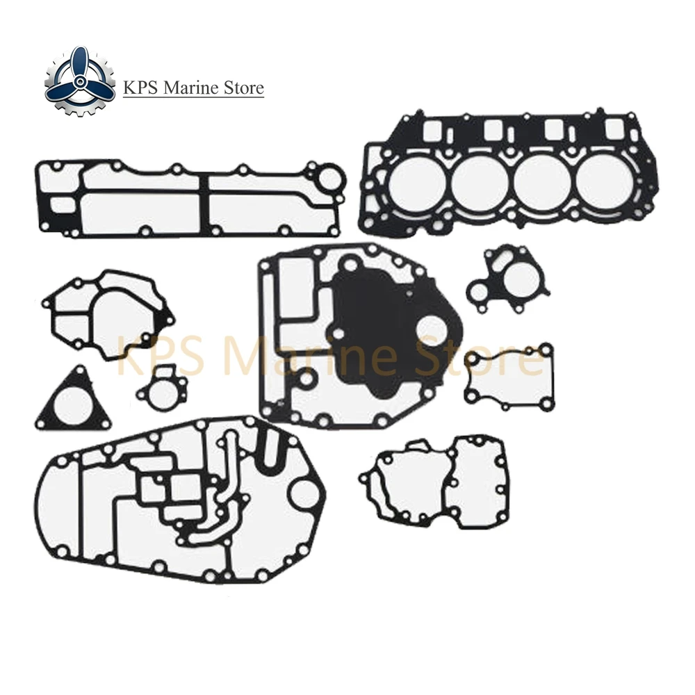 Kit de Juntas Powerhead 6C5-W0001-02 para Motor de Popa Yamaha 4 Tempos 50HP 60HP, Conjunto Completo de Juntas de Cilindro para Retífica de Motor