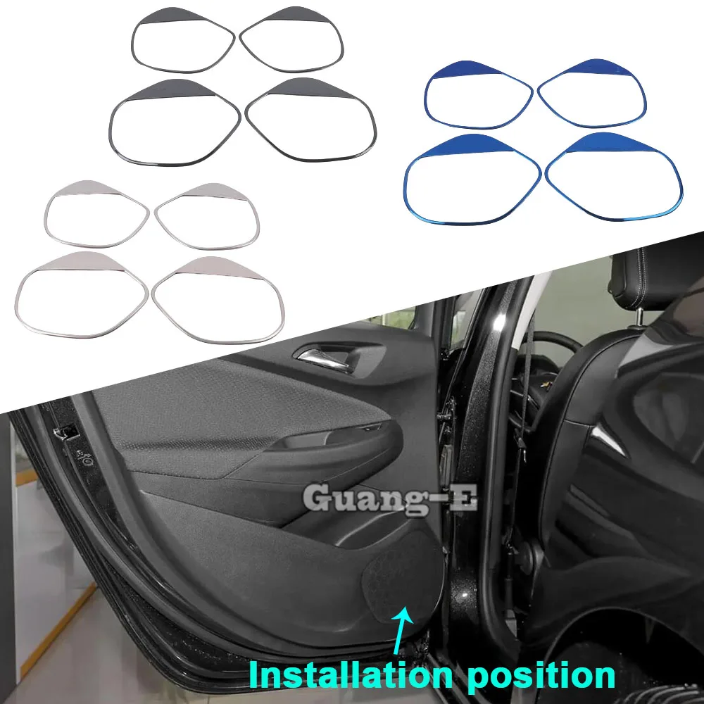 For Chevrolet Cruze Sedan 2017 2018 2019 2020 2021 Car Door Audio Speak Sound Cover Ring Circle Lamp Trim Moulding