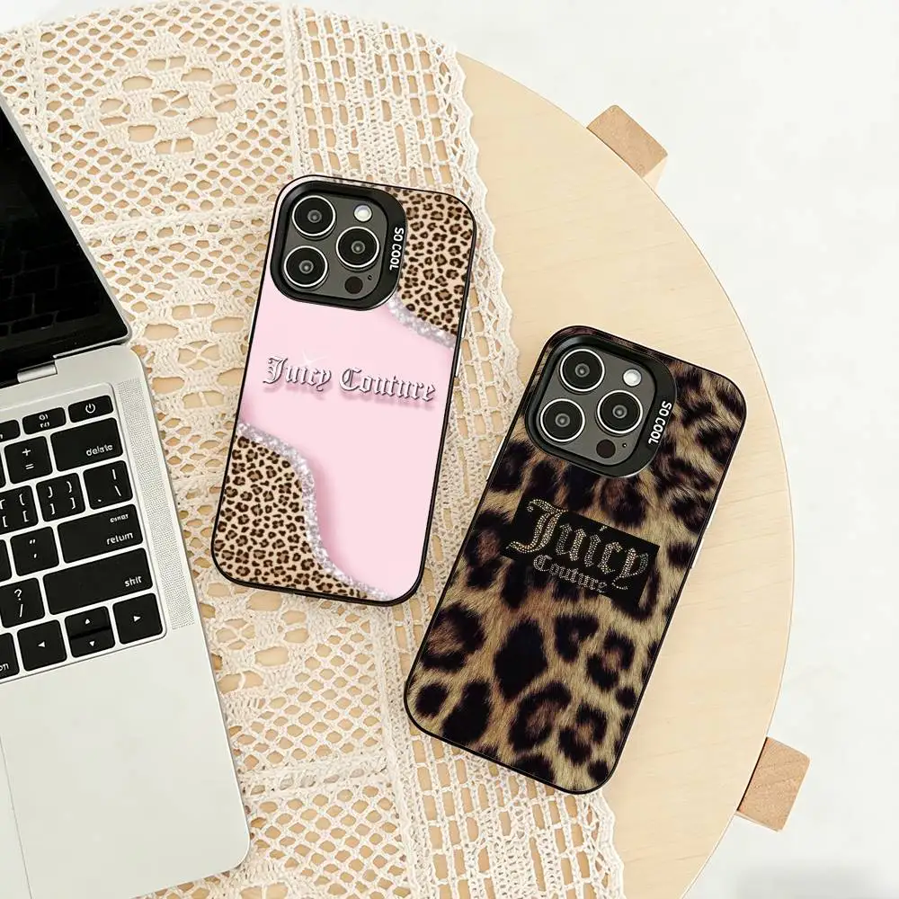 

J-Juicy G-Girly-glam Couture Phone Case For iPhone 17,16,15,14,13,12,11 Plus,Pro Max,XS,Colored silver phone case
