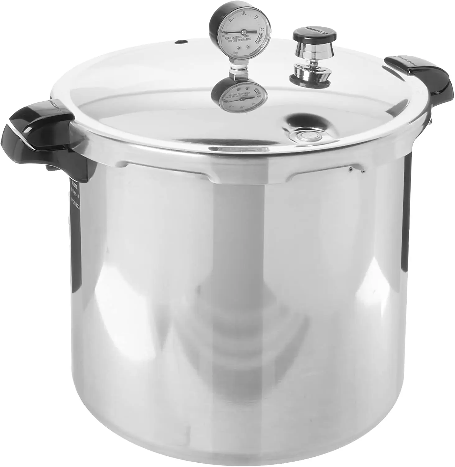 

23-Quart Induction Compatible Pressure Canner, Silver Aluminum, Safe USDA-Approved for Canning & Cooking