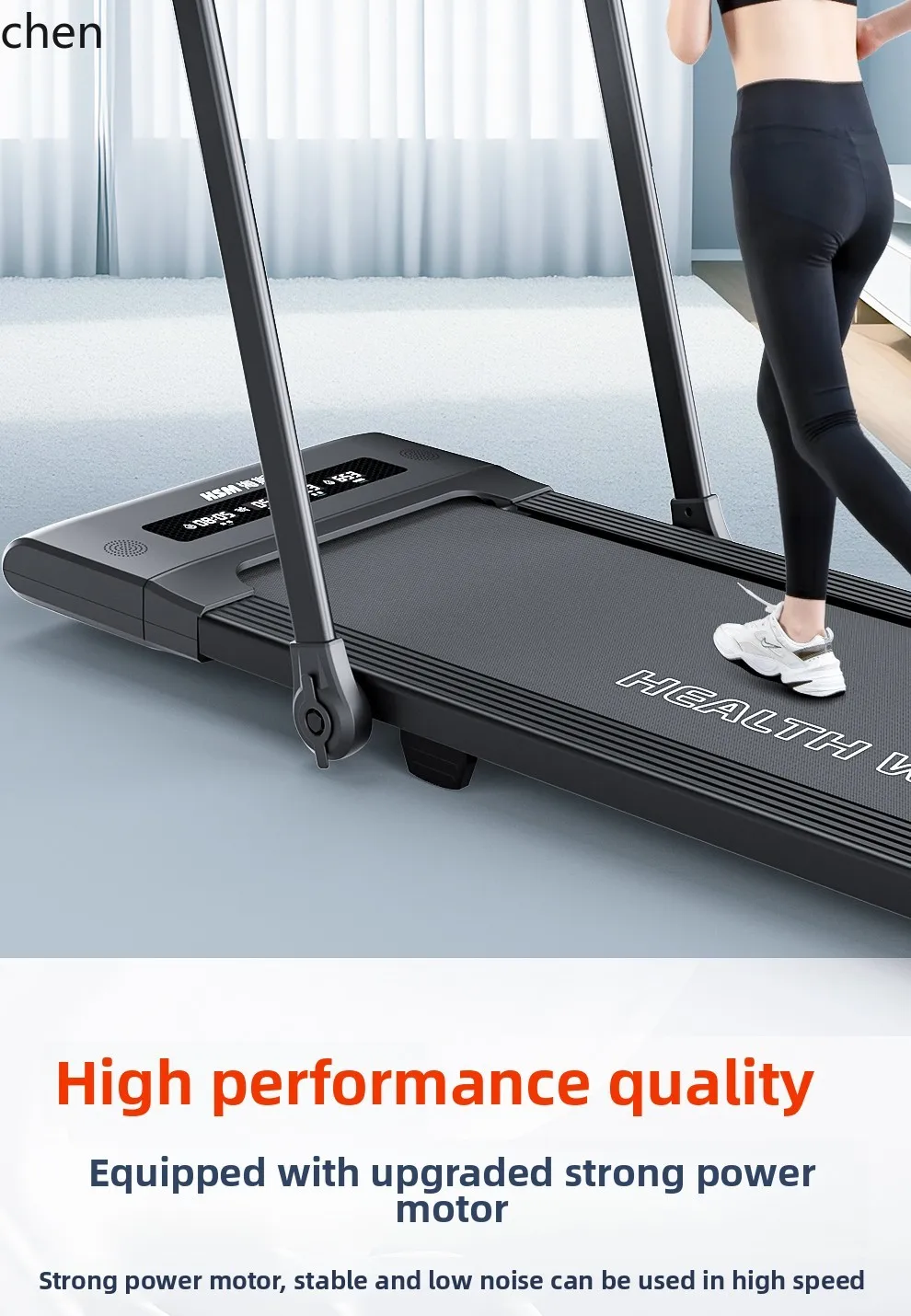 LXC 러닝머신 가정용 소형 실내 전기 접이식 충격 흡수 플랫 남성용 및 여성용 워킹 머신