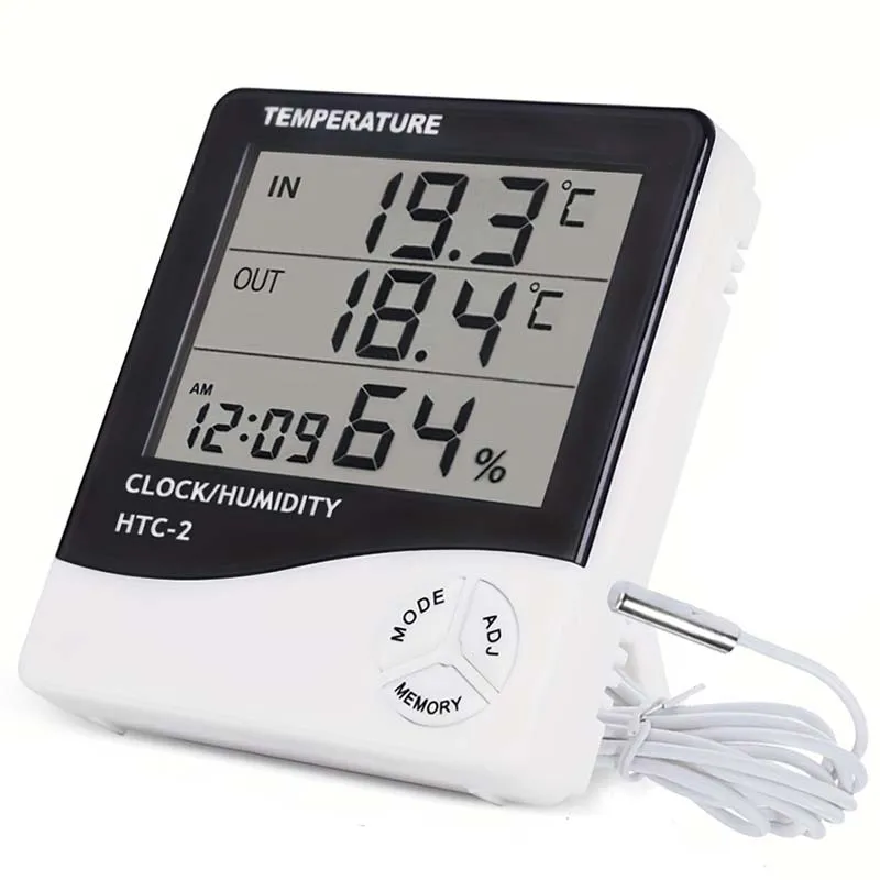 LCD Digital Household electronic temperature humidity meter Indoor Temperature Humidimeter Sensor Instrument Electronic Clock