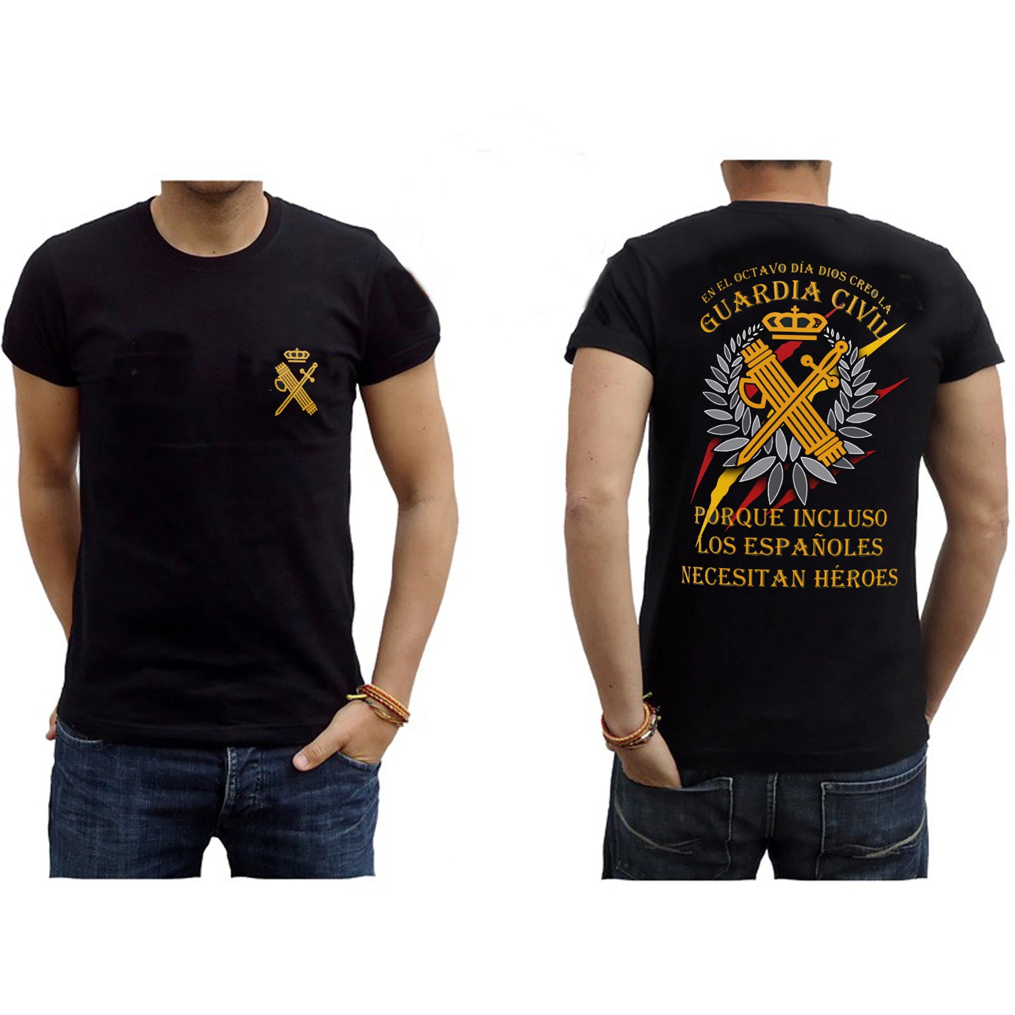 

Camiseta Guardia Civil Española. Spanish Guardia Civil T Shirt. New 100% Cotton Short Sleeve O-Neck T-shirt Casual Mens Top