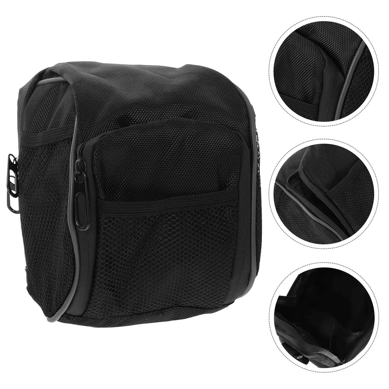 

Bike Seat Bag Handlebar Storage Pouch Black Zippered Bag for Road Mountain Bikes Perfect Partner for Outdoor Cycling