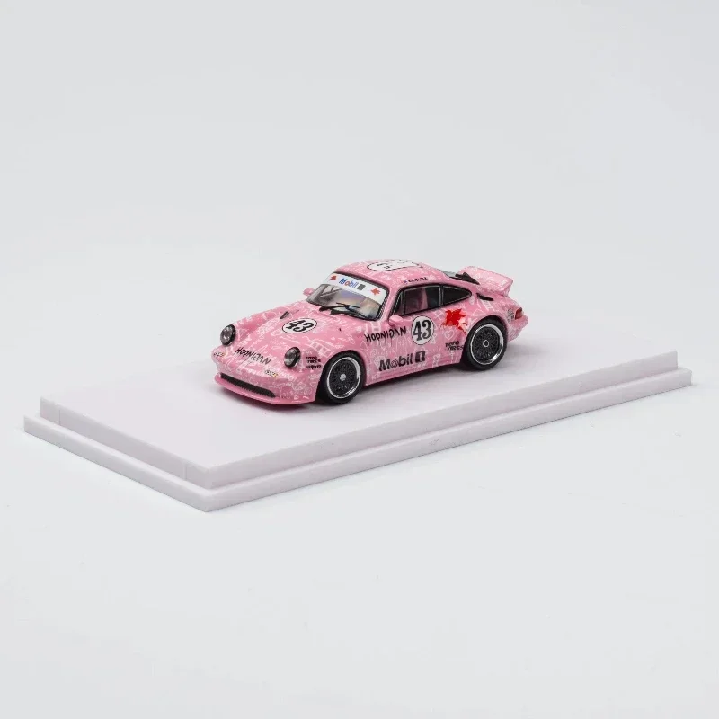 HobbyFans x DCM 1:64 Singer 930 Turbo Study Block43 Pink Diecast Model Car