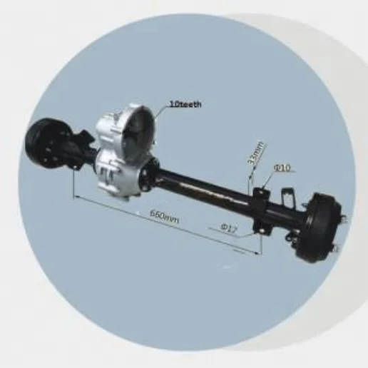 Custom length low speed electric vehicle rear axle, equipped with motor 5KW 48V 72V drive shaft rear axle kit DC motor