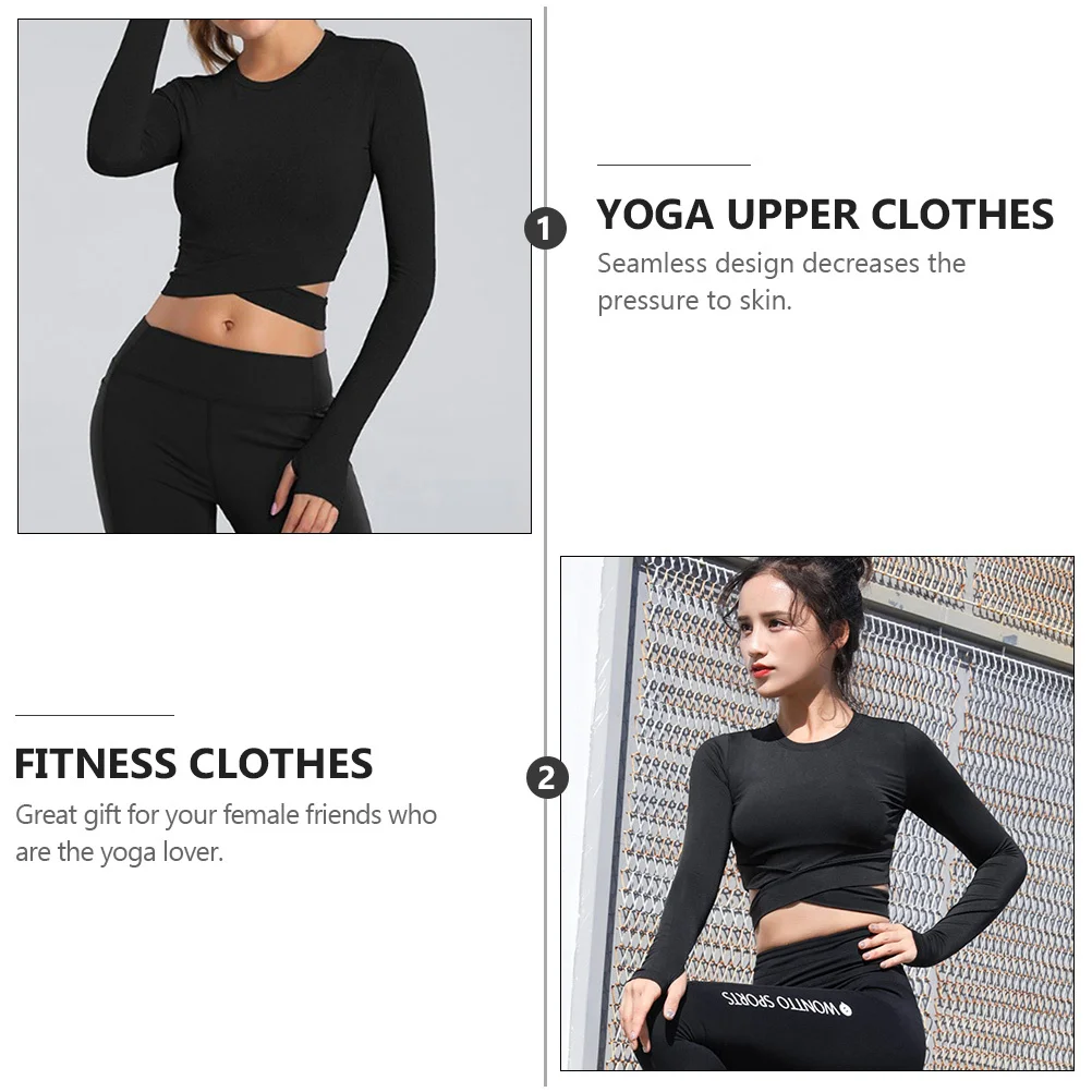 

1Pcs Women Yoga Tops Long Sleeve Comfortable Elastic Shirt Breathable Sportswear for Gym Workout Running Fitness Clothing