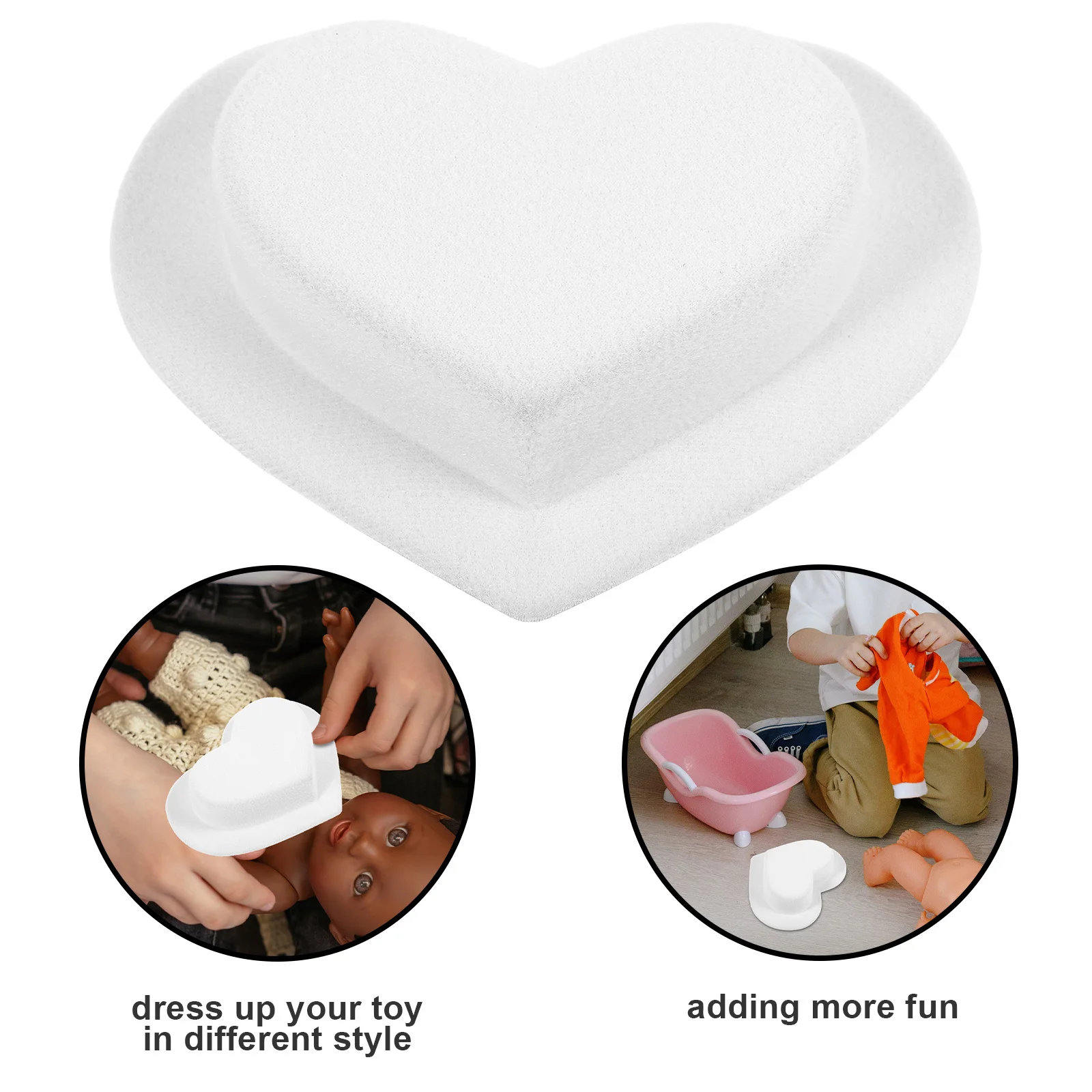 إيفا النسيج قبعة صغيرة الزينة لشكل قلب واسعة حافة الحرفية الزخرفية توبر Diy بها بنفسك ملحق هدايا الحفلات