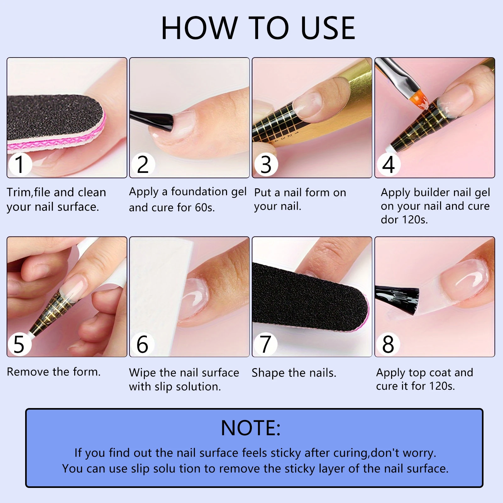 Kit de unhas de gel constructor-gel duro para conjunto de extensão de unhas com escova de modelagem de unhas de gel adequado para iniciantes diy fornecimento de unhas