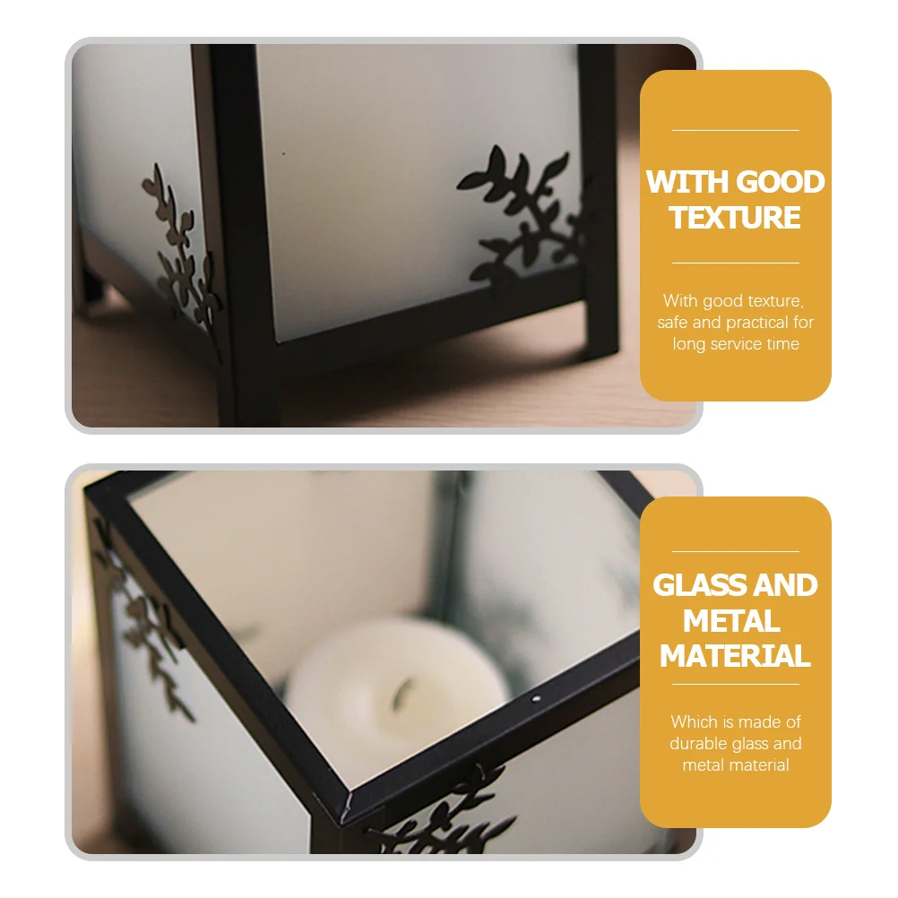 

Retro Glass Holder Metal Tea Light Holder Desktop Table Centerpiece Home Decoration Party Ornament