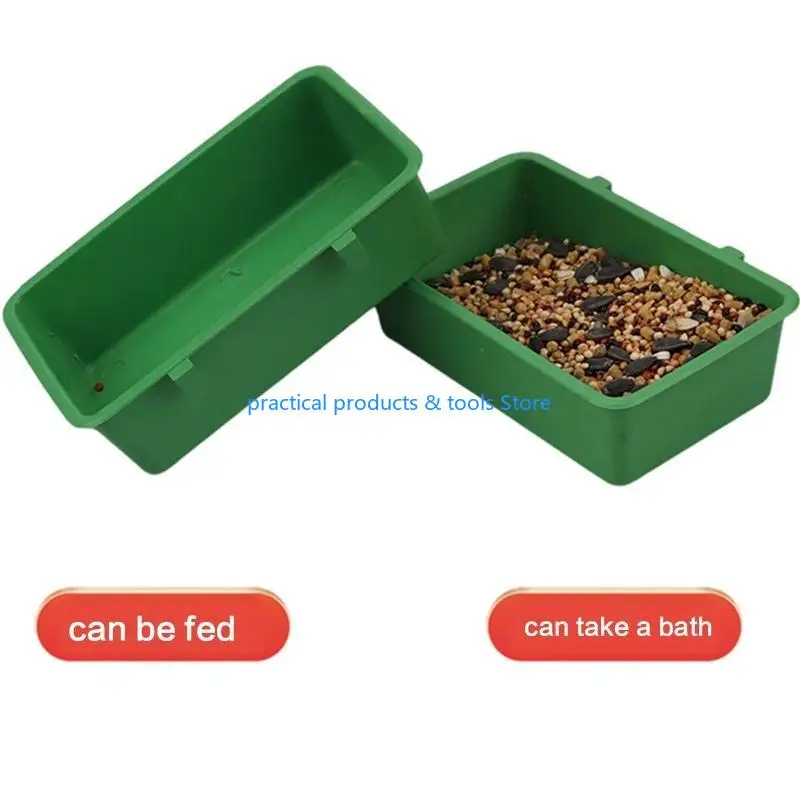 77JB cốc ăn chim để các khay thực phẩm bằng nhựa tắm cho con vẹt nhỏ