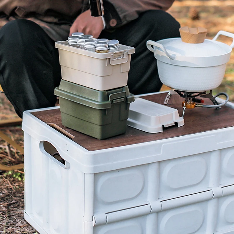 Caja de almacenamiento al aire libre para acampada, viaje, senderismo, barbacoa, maletero de coche