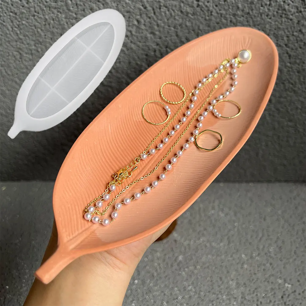 24cm Blätter Tablett Gipsform Wolke Schmucks chale Silikon formen Epoxidharz Kerzenhalter Ginkgo Blatt platte Zement Tonform