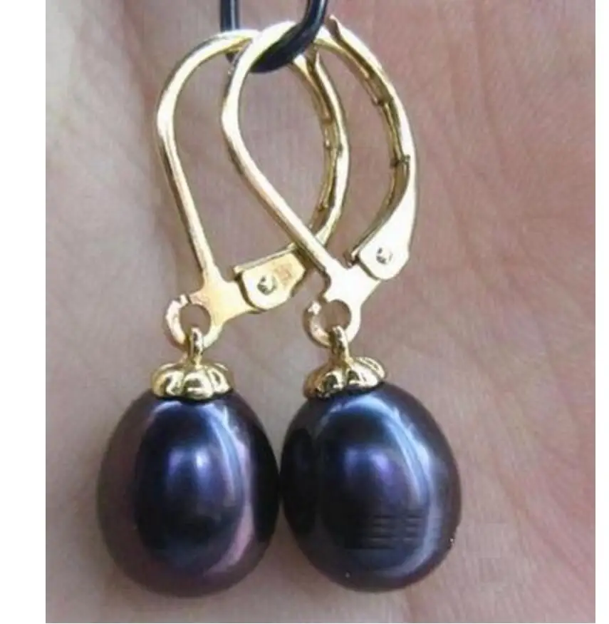 

HUGE AAA 11-14MM DROP SOUTH SEA BLACK DANGLE PEARL EARRING