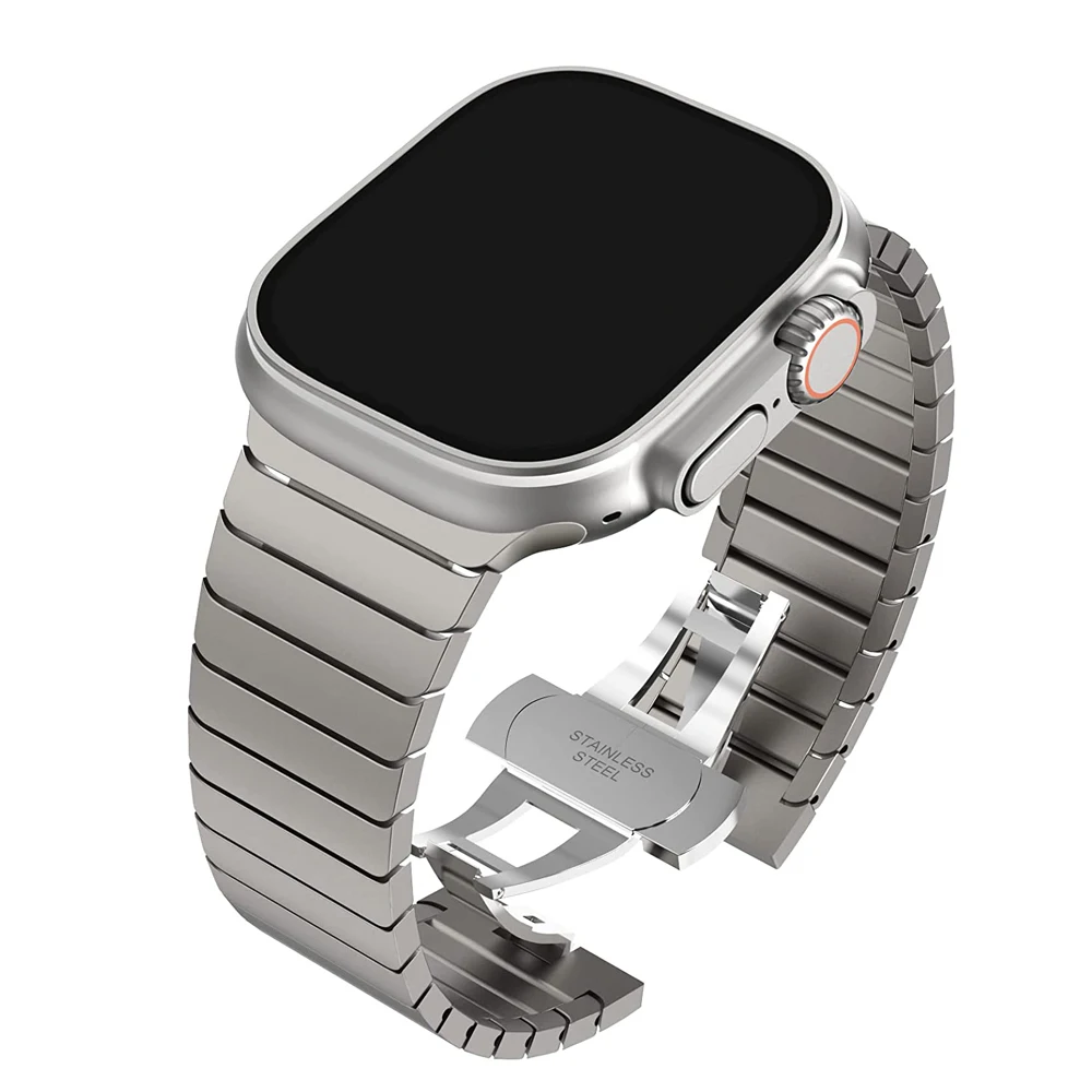 Stainless Steel Strap for Apple Watch Ultra 2 Band 49mm Series 9 8 7 6 5 SE2 45mm 44mm 41mm 40mm Link Bracelet iWatch 3 42mm 38