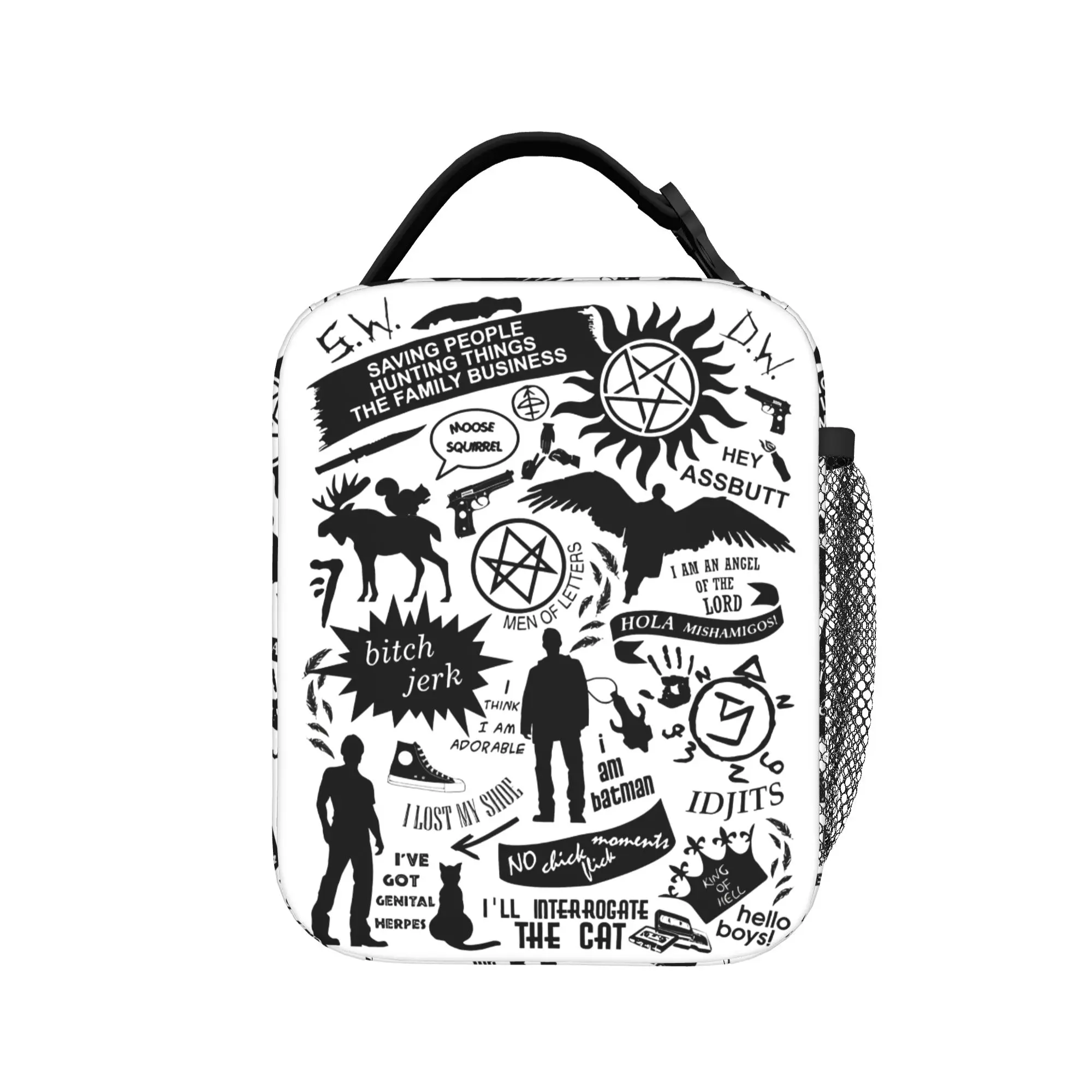 Supernatural Items Insulated Lunch Bags High Capacity  Reusable Thermal Bag Tote Lunch Box Office  Outdoor Men Women