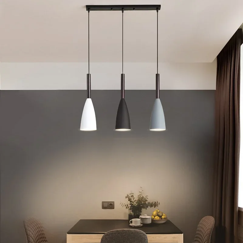 

Modern 3 Pendant Lighting Nordic Minimalist Pendant Lights Over Dining Table Kitchen Island Hanging Lamps Dining Room Lights E27