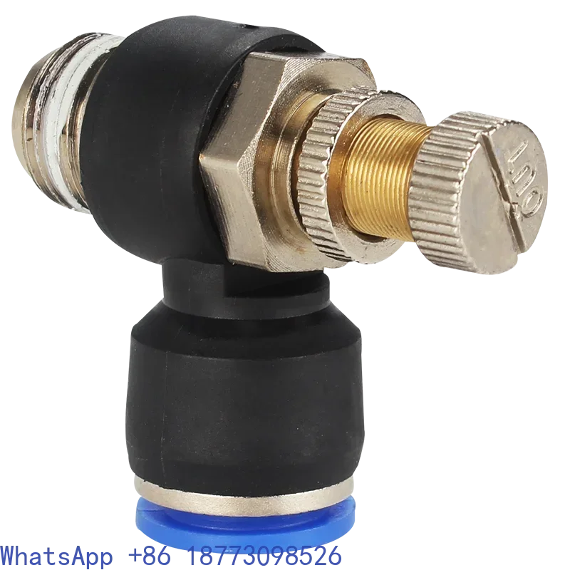

10 pieces Pneumatic gas pipe adjustable speed valve Cylinder connector Pressure regulating switch SL6/8 M5 01 02