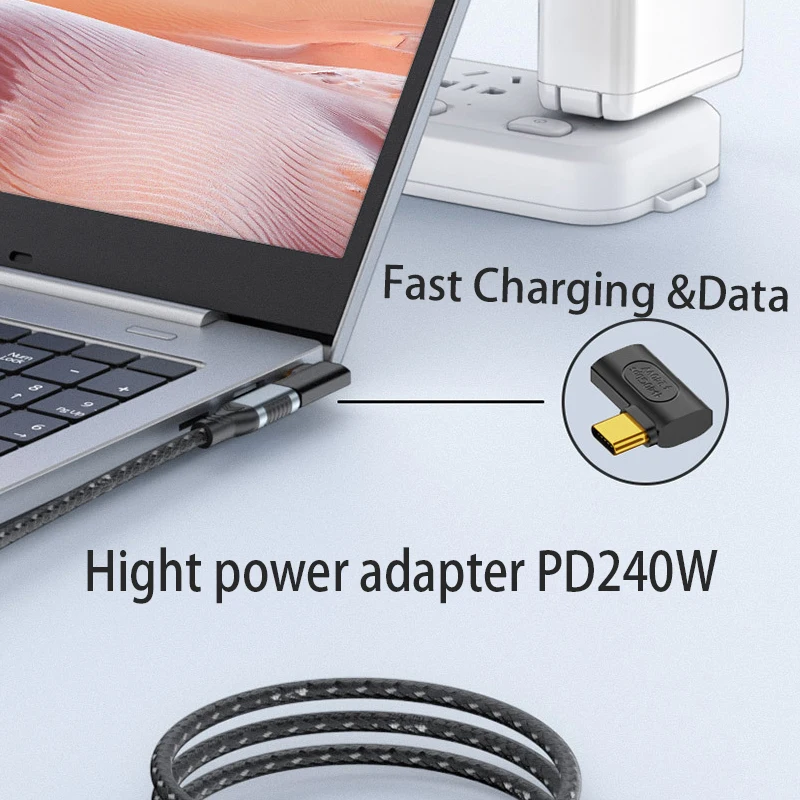 240W Type C to USB C PD Adapter Connector USB 4.0 40Gbps Thunderbolt3 8K@60Hz Fast Charging Converter OTG Data Adapte