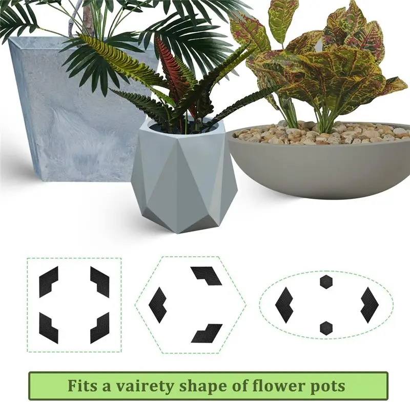 VEHO-Composite Flowerpot Feet Riser, Garden 10Pcs Invisibles Hexagon Pot Feet For Multi-Style Use