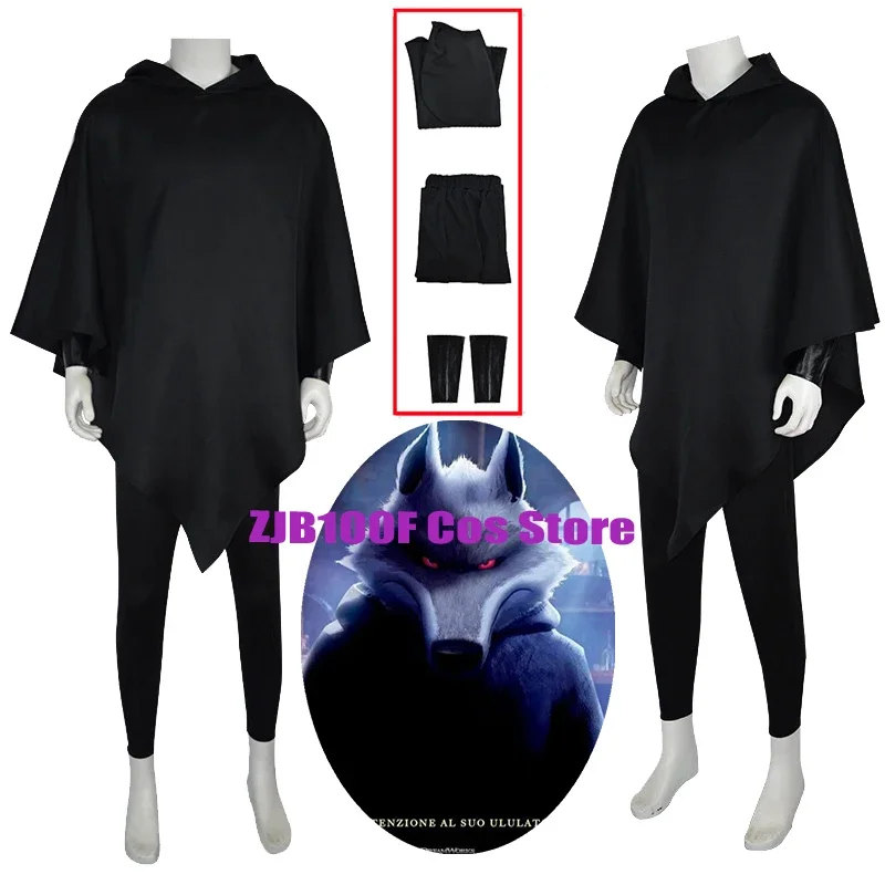 

Death Wolf Cosplay Anime Puss Cosplay Costume Uniform Cloak Pants Boots Halloween Carnival Party Outfit for Kid Adult