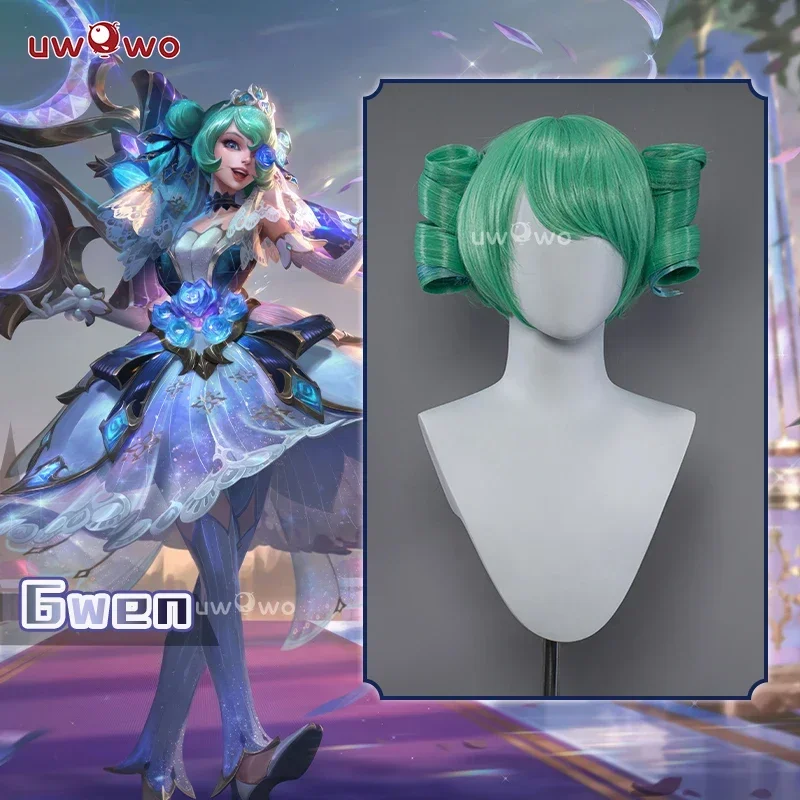 

Cosplay League of Legends/: Gwen Prestige Crystal Rose Wildd Rift WR ASU Cosplay Wig High Quality Light Green Hair