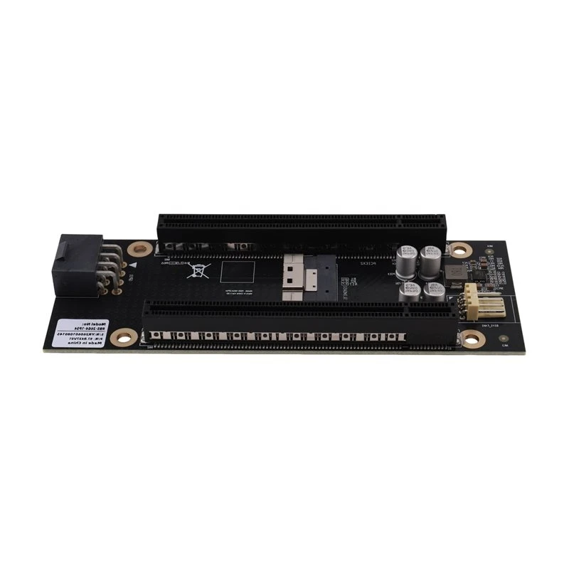 SFF-8654 8I To Dual Pcie X4 Bifurcation Riser 6Pin Powered Pcie 4.0 X4+ X4 Splitter Adapter Card For GPU/Network Cards