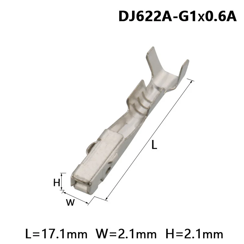 

50PCS 8100-3067 automobile terminal 1.0mm connection copper tinned inserting spring DJ622A-G1×0.6A