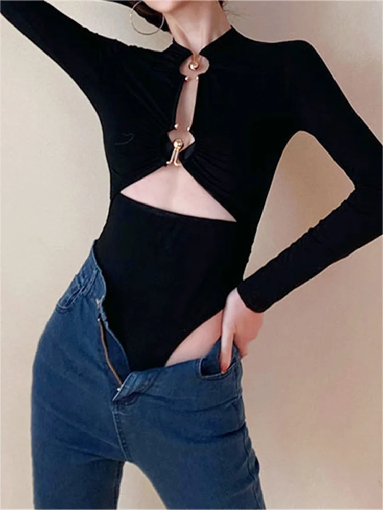 ملابس داخلية نسائية ، ملابس داخلية بأكمام طويلة ، رقبة وهمية ، مشبك ، قمصان نسائية ، ملابس مثيرة كلاسيكية ، أزياء الصيف والخريف #2