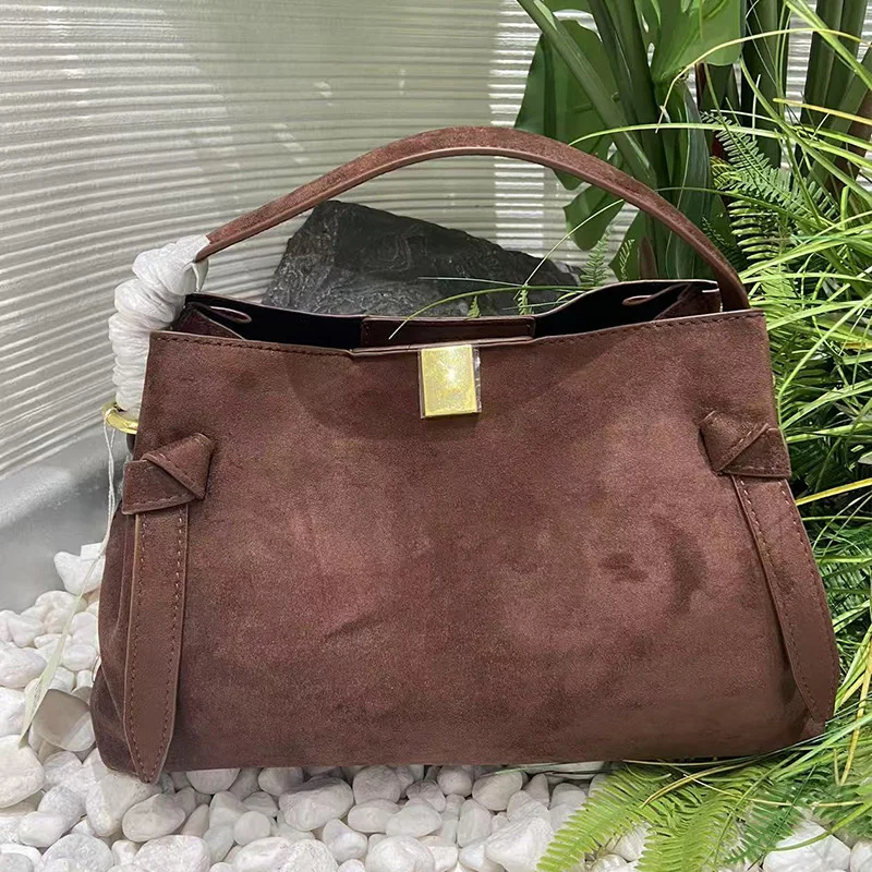 

Popular single-shoulder crossbody bag, simple and versatile, large-capacity suede handbag