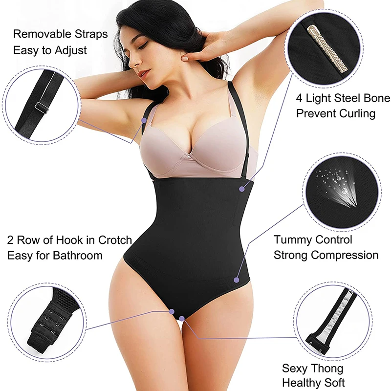 High Waist Tummy Control Panties Women Thong Body Shaper Slimming Underwear Butt Lifter Shaping Girdle Briefs Female Lingerie