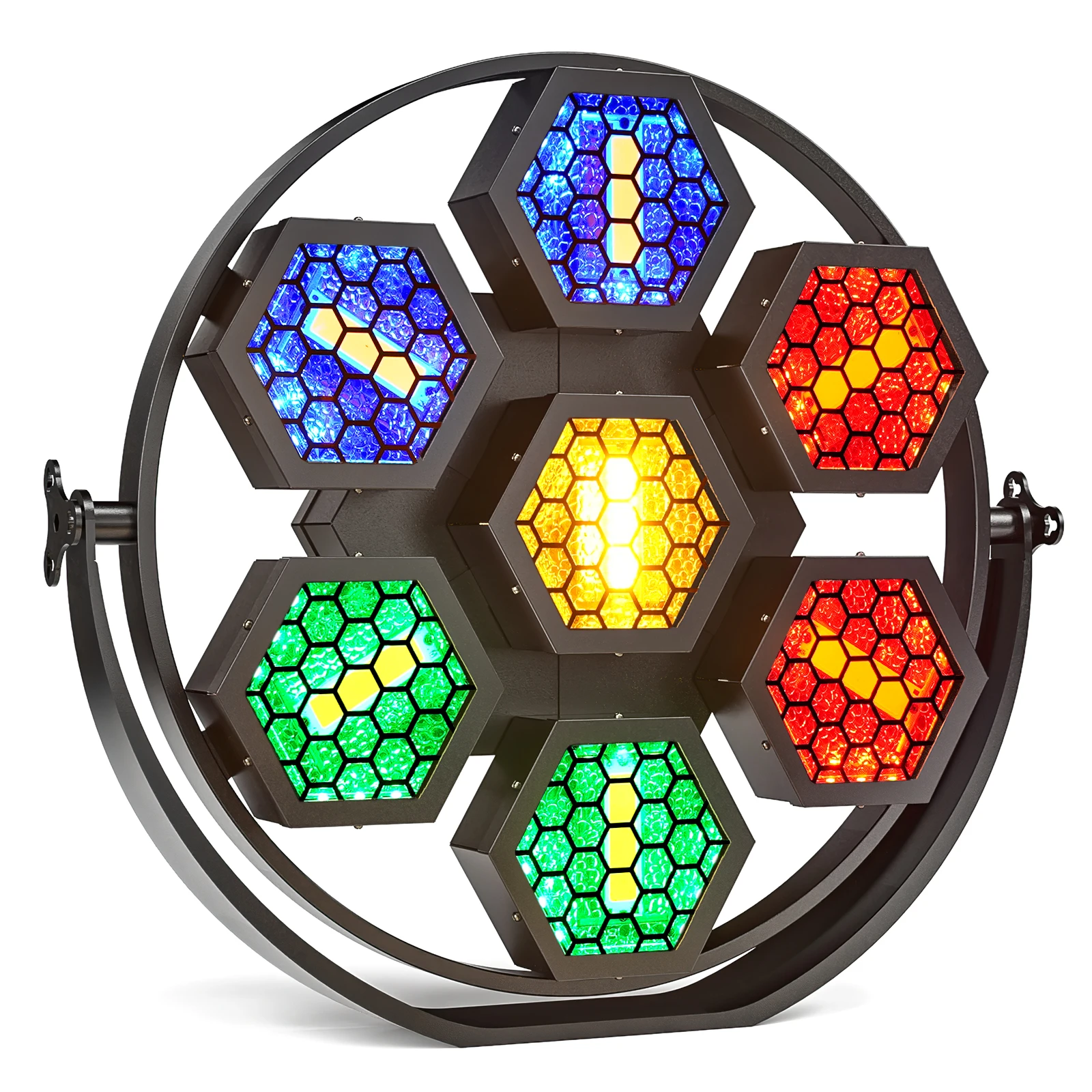 DayFlicker 7x50W Retro Light RGBW COB LEDs Lighting High Brightness Uplight DMX512 Sound Activated for Church Concert Wedding