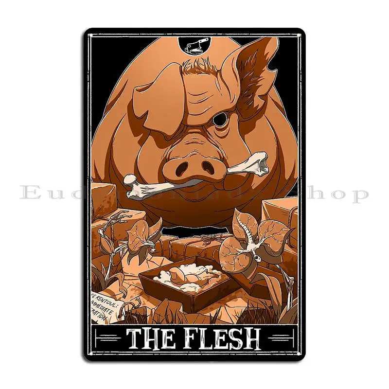 The Flesh Tarotesque Dark Metal Plaque Poster Club Print Bar Wall Decor Cinema Tin Sign Poster