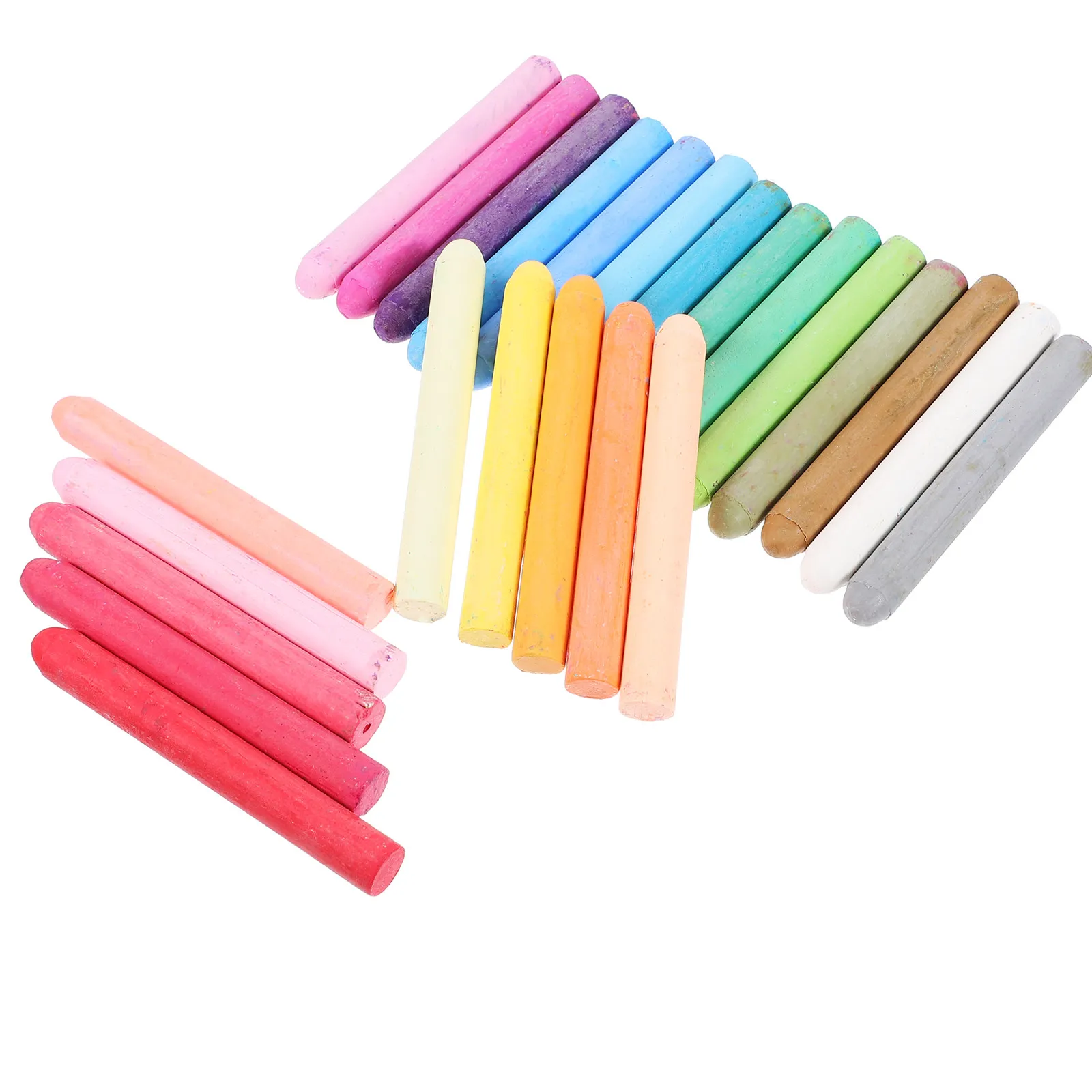24Pcs Erasable Dust-Free Colored Chalk Set – Smooth Cylinder for Blackboard, Sidewalk & Chalkboard Painting