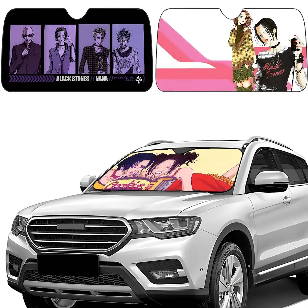 Anime N-NANA Car Sunshade Curtains Sunshade Car Window Windscreen Cover Sun Shade Auto Sun Visor Car-covers