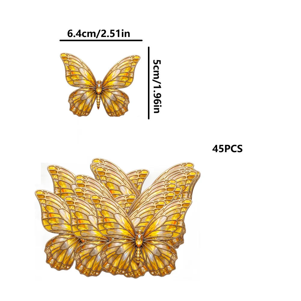 For Birthday Parties 3D Butterfly Decals Vibrant Wall Art Lifelike Butterfly Shapes Pre Attached Double Sided Tape