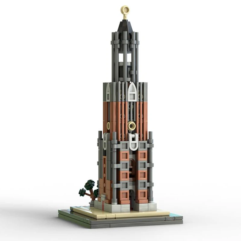 

Building Utrecht Domtoren 1:800 Model MOC-185023 Cathedral Tower Building Blocks Tech Bricks Toys Children Christmas Gift