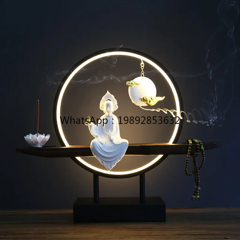 LYY Office Desktop Entrance Zen Buddha Hand Ornament Creative New Chinese Style TV Cabinet Living Room Ceramic Home Decoration