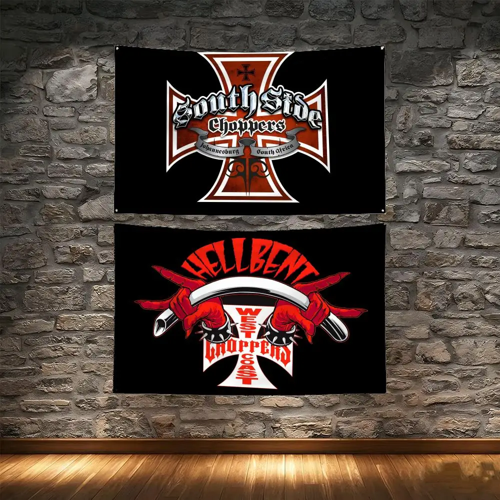 West Coast Choppers Flag Banner Flags Tapestry Creative Pattern Photo Living Room Wall Art Party Outdoor Decor