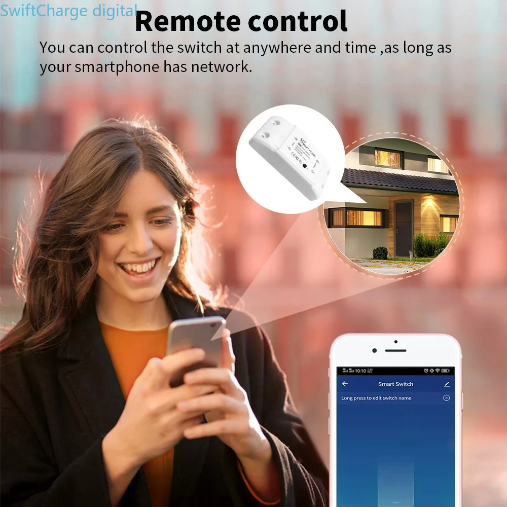 Graffiti Smart Mini WiFi Switch Voice APP Remote Control Timer Switch Concealed Switch