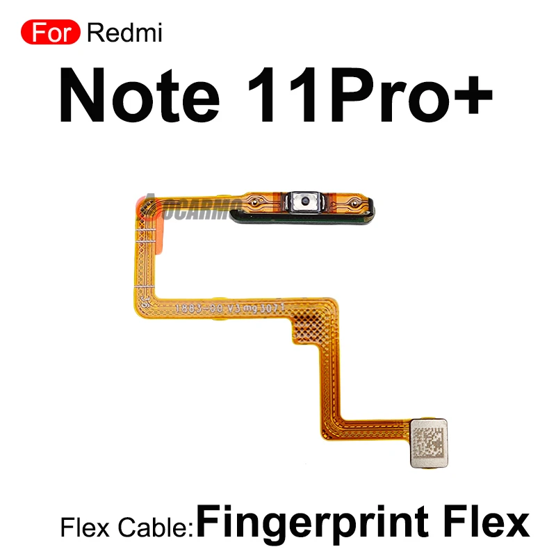 Botón de Sensor de huellas dactilares, piezas de reparación de Cable flexible para Redmi Note 11 Pro + 11 Pro Plus